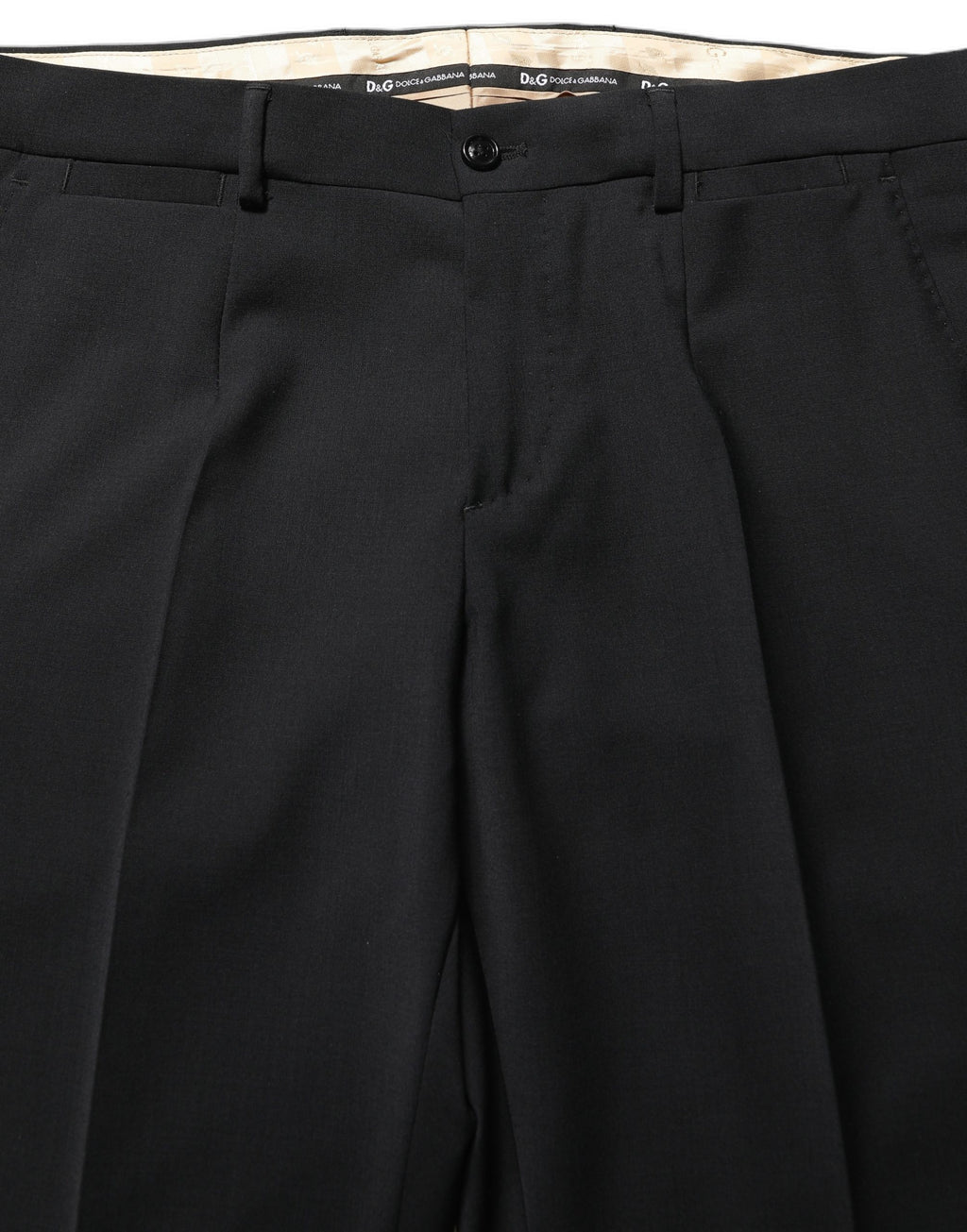 Dolce & Gabbana Black Wool Slim Fit Formal 2-Piece Suit