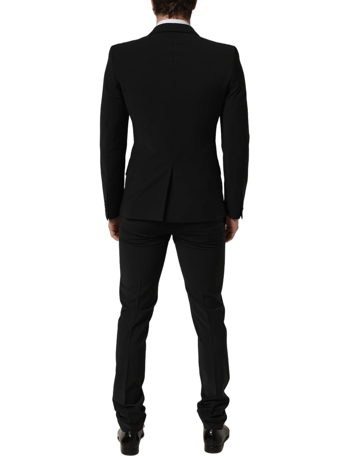 Dolce & Gabbana Black Wool Slim Fit Formal 2-Piece Suit