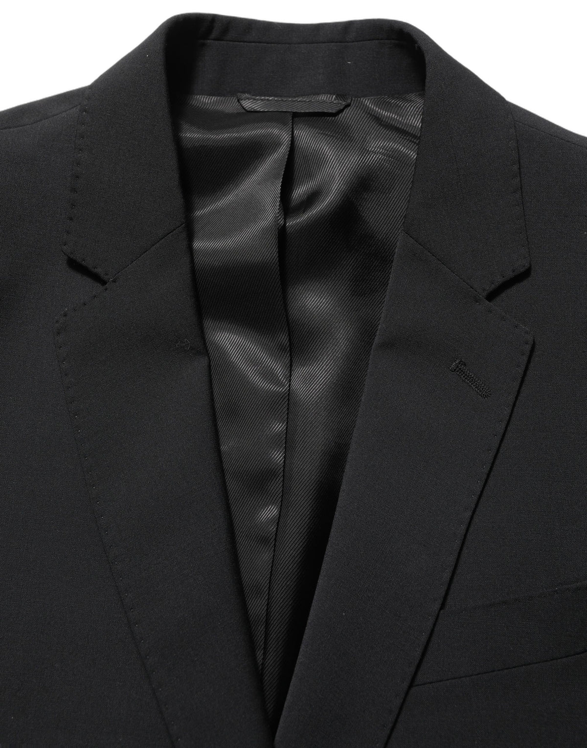 Dolce & Gabbana Black Wool Slim Fit Formal 2-Piece Suit