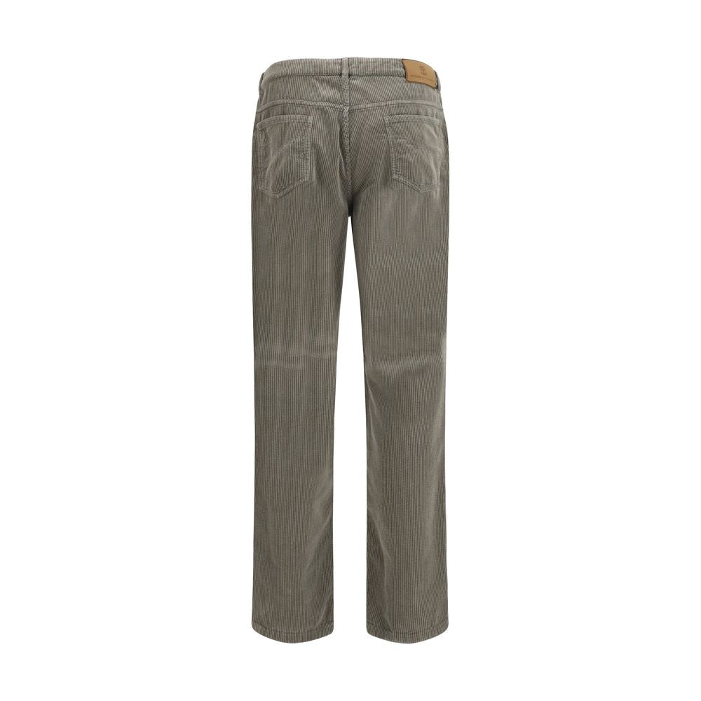Bicolor Cotton Casual Pants