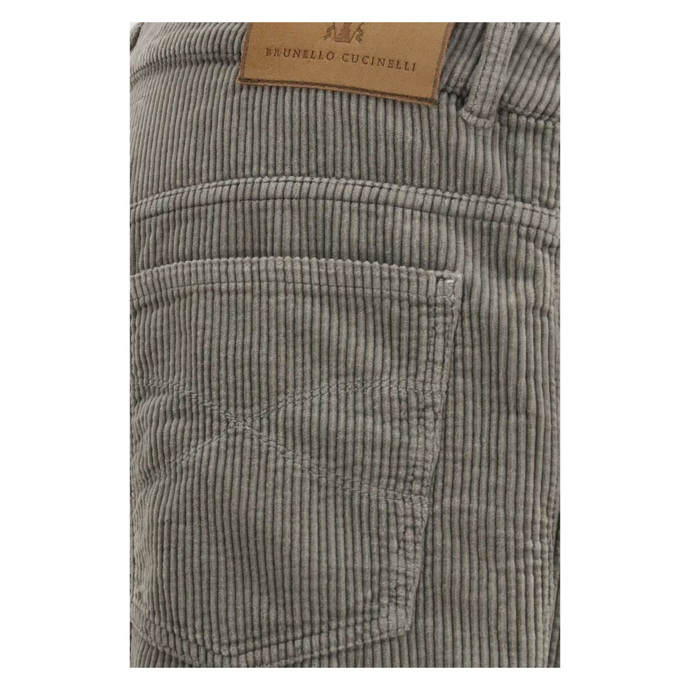 Bicolor Cotton Casual Pants