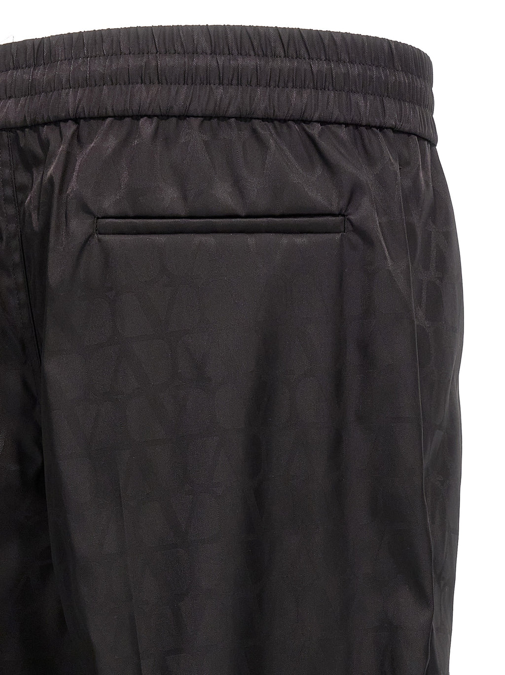 Valentino Garavani Black Polyamide Casual Trousers