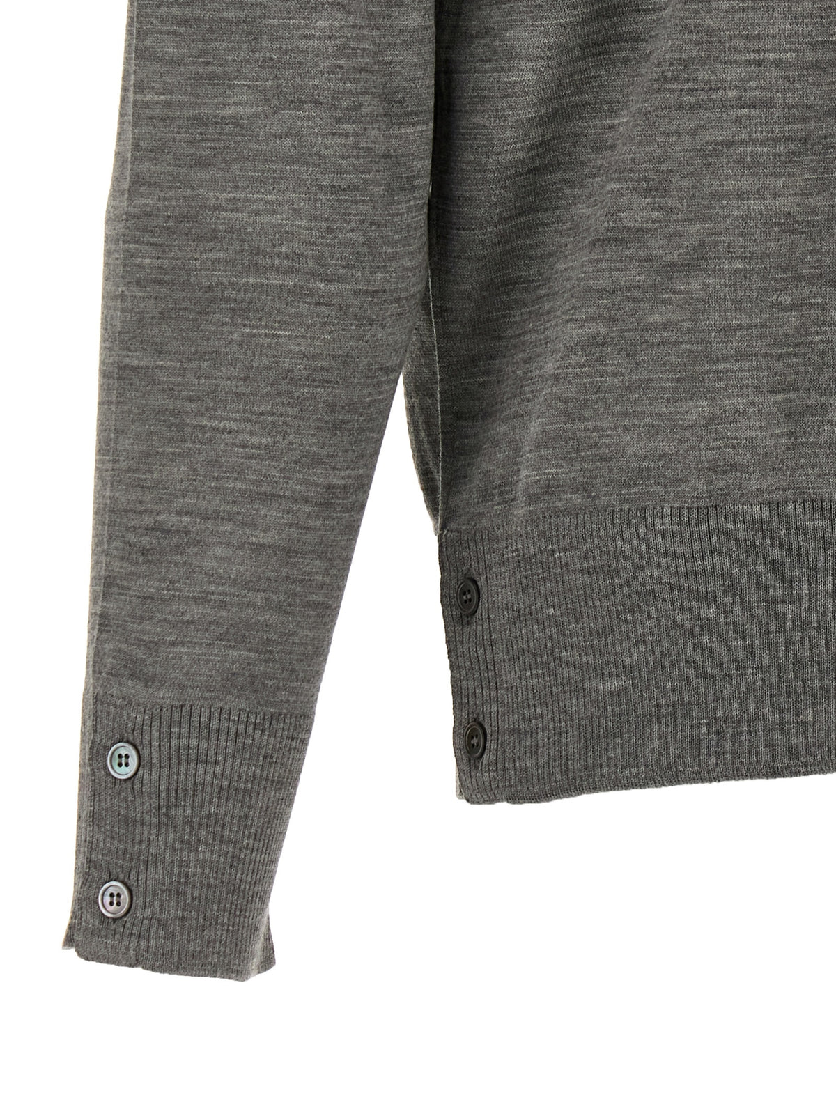 Gray Virgin Wool Cardigan