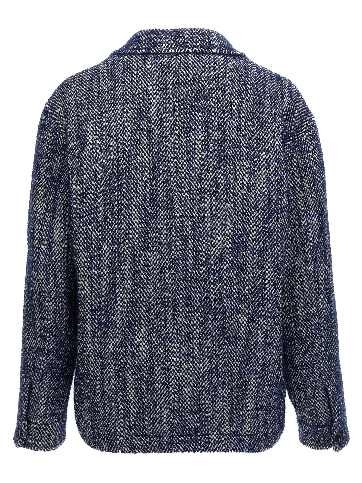 Blue Wool Full-Length Jacket