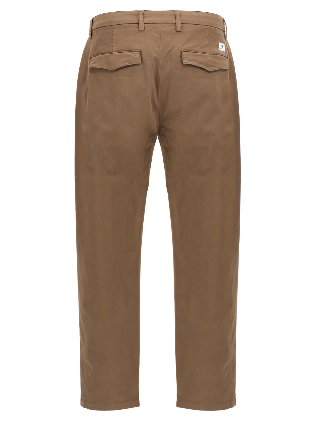 Brown Cotton Casual Pants