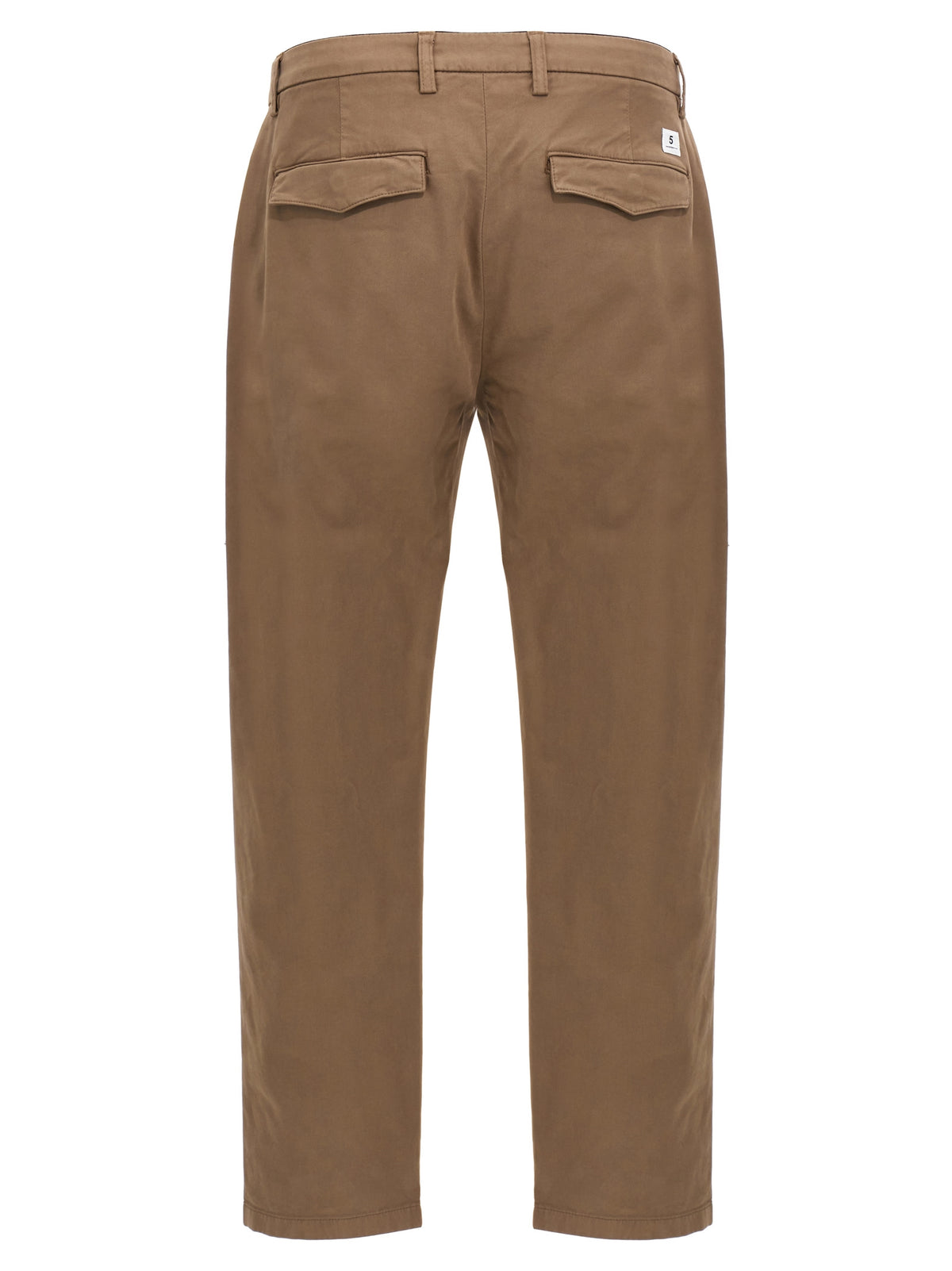 Brown Cotton Casual Pants