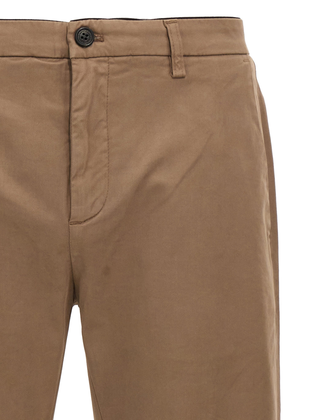 Brown Cotton Casual Pants