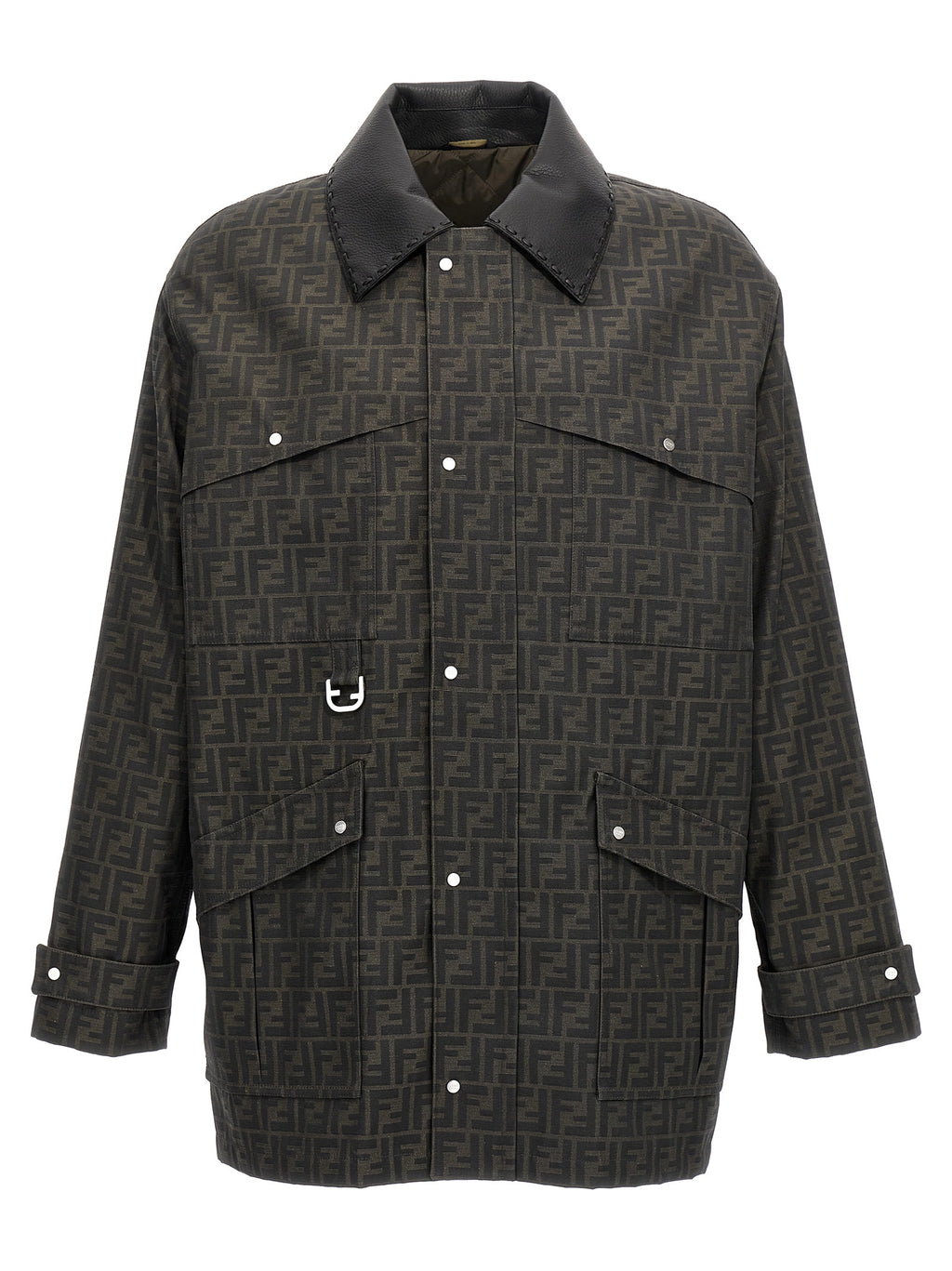 Fendi Brown Polyester Long Jacket