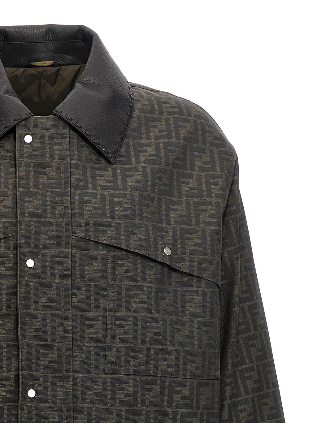 Fendi Brown Polyester Long Jacket