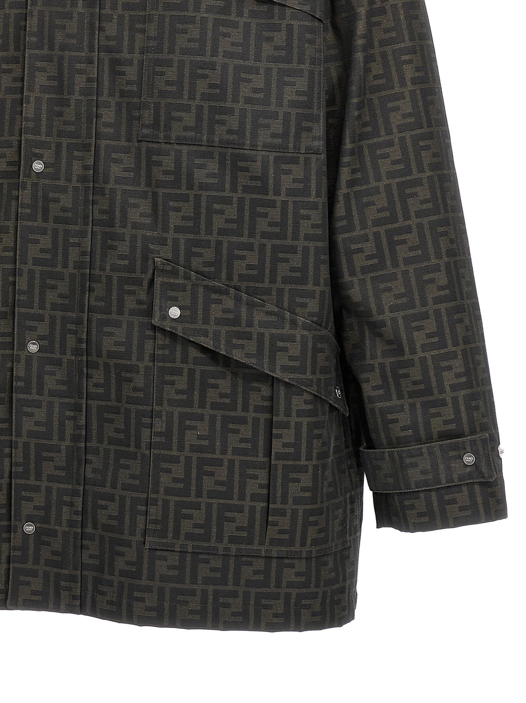 Fendi Brown Polyester Long Jacket