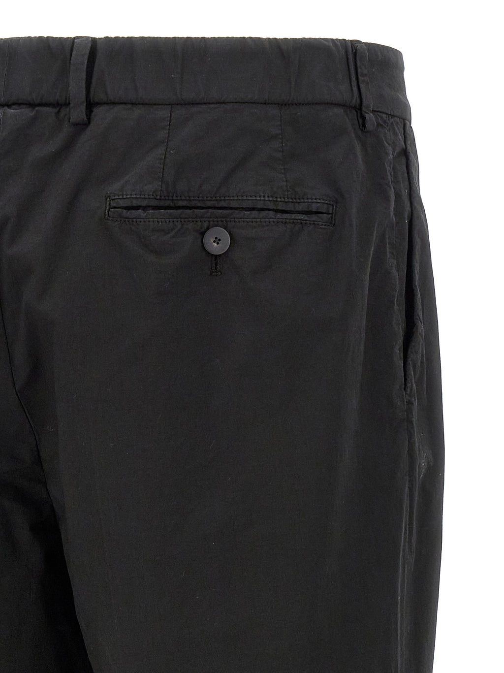 Cellar Door Black Cotton Casual Trousers