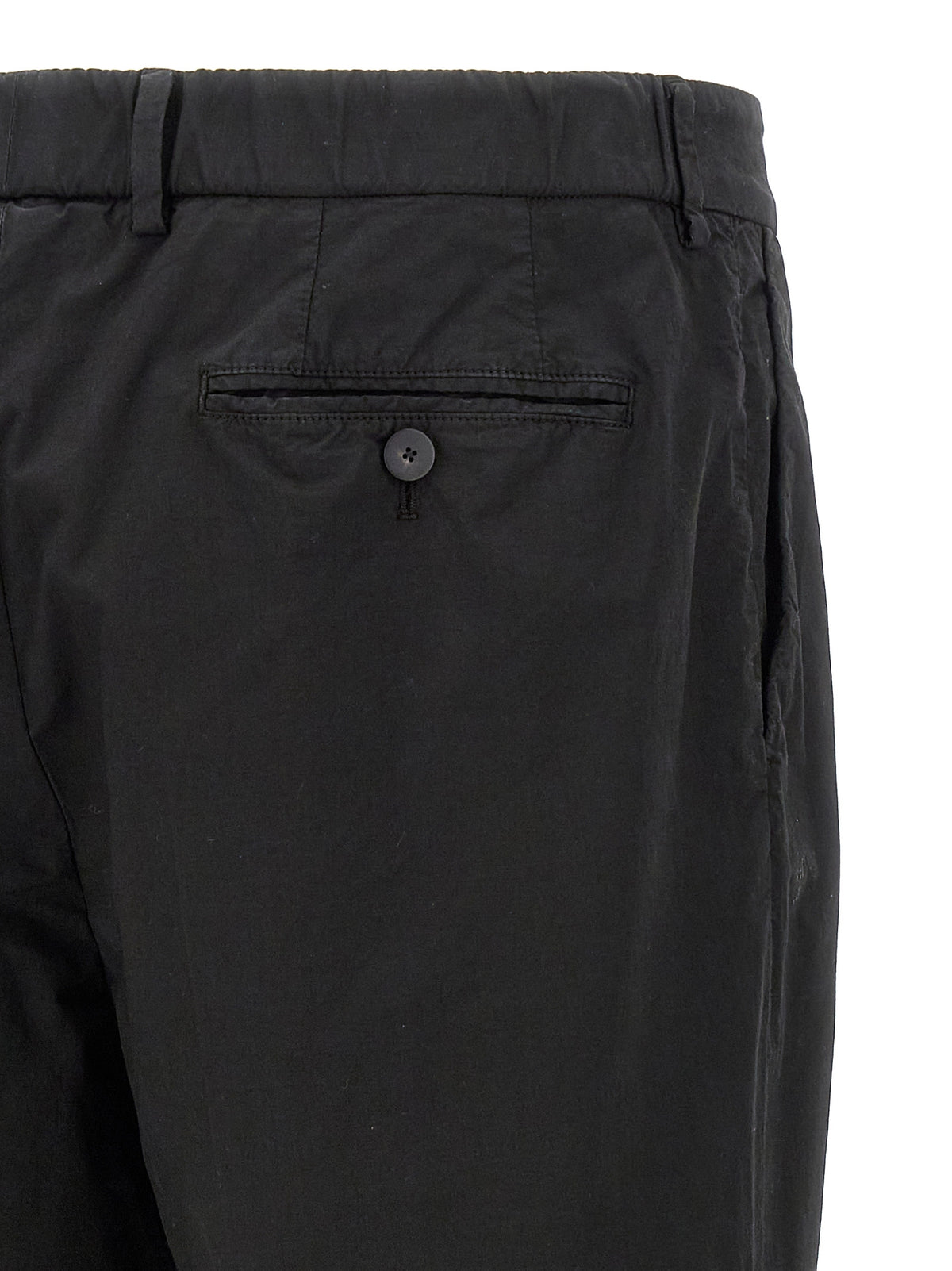 Cellar Door Black Cotton Casual Trousers