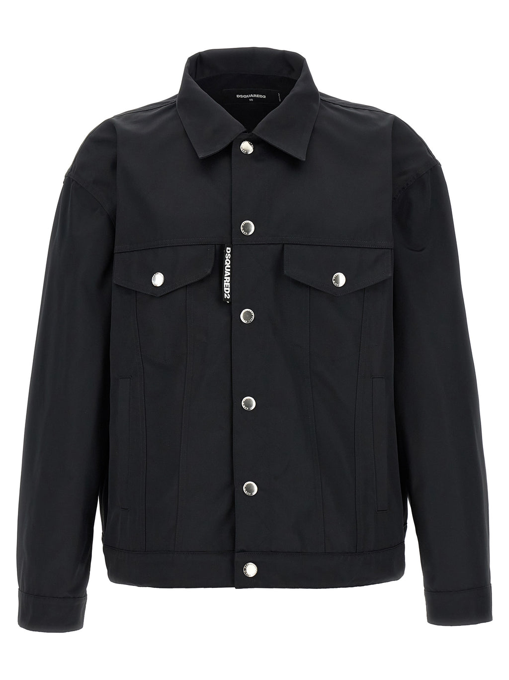 Dsquared2 Black Polyester Long Jacket