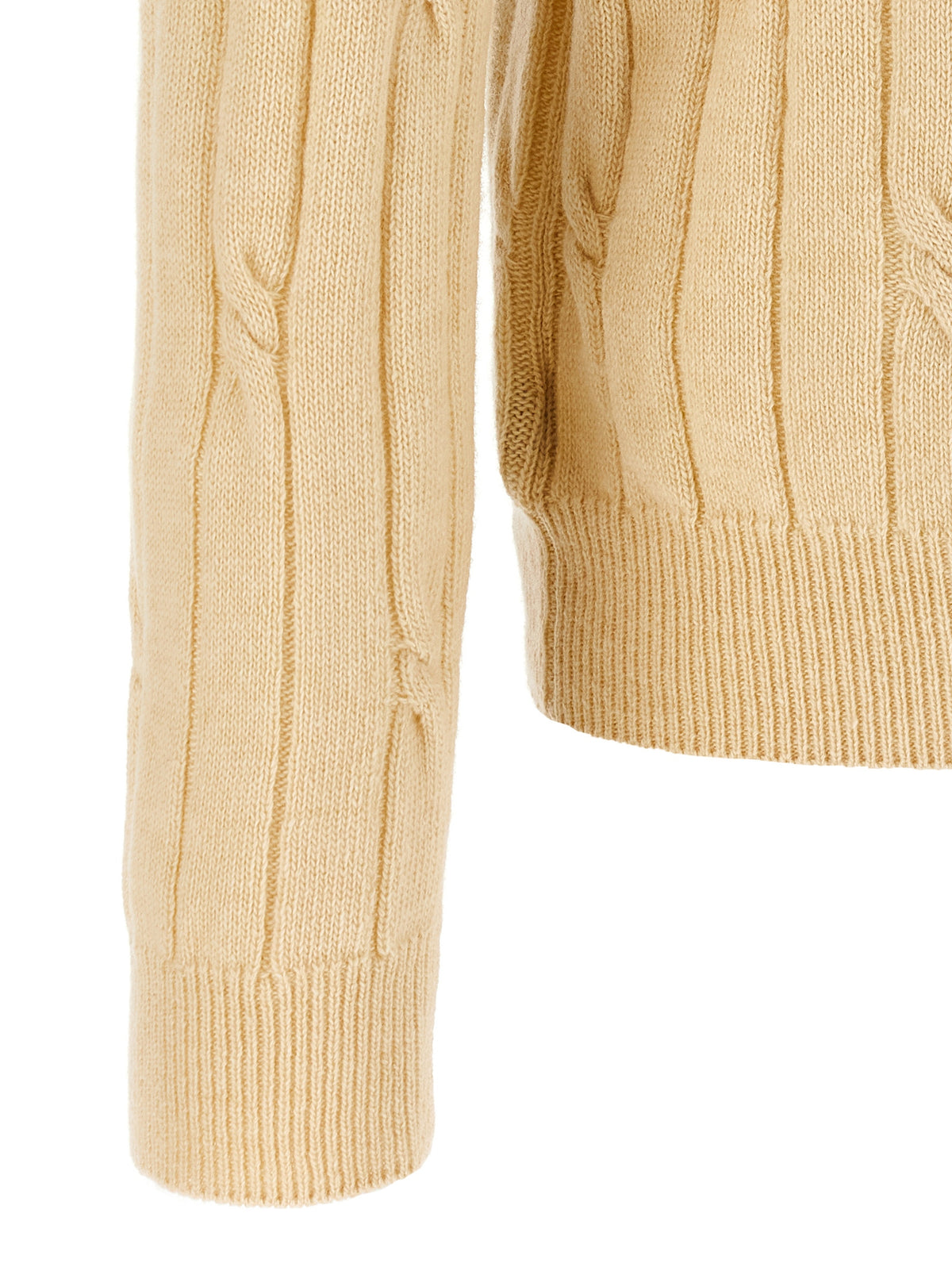 Beige Virgin Wool Polo Shirt