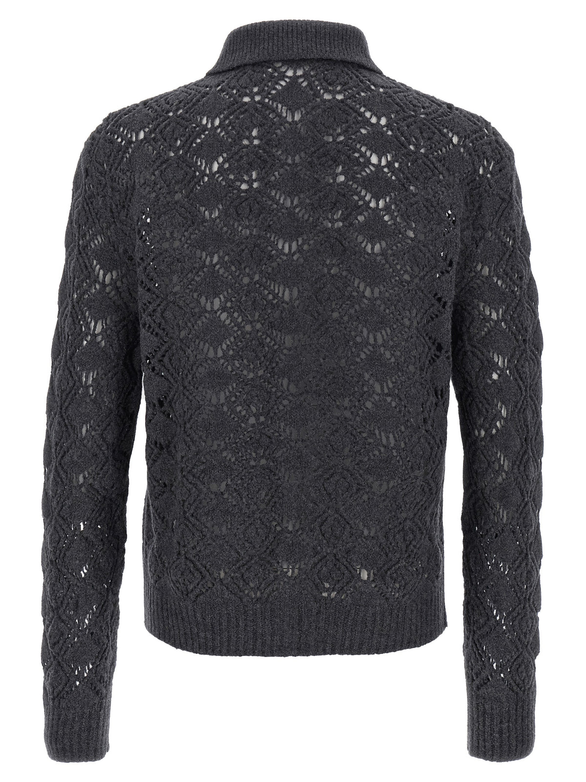Jil Sander Grey Virgin Wool Cardigan