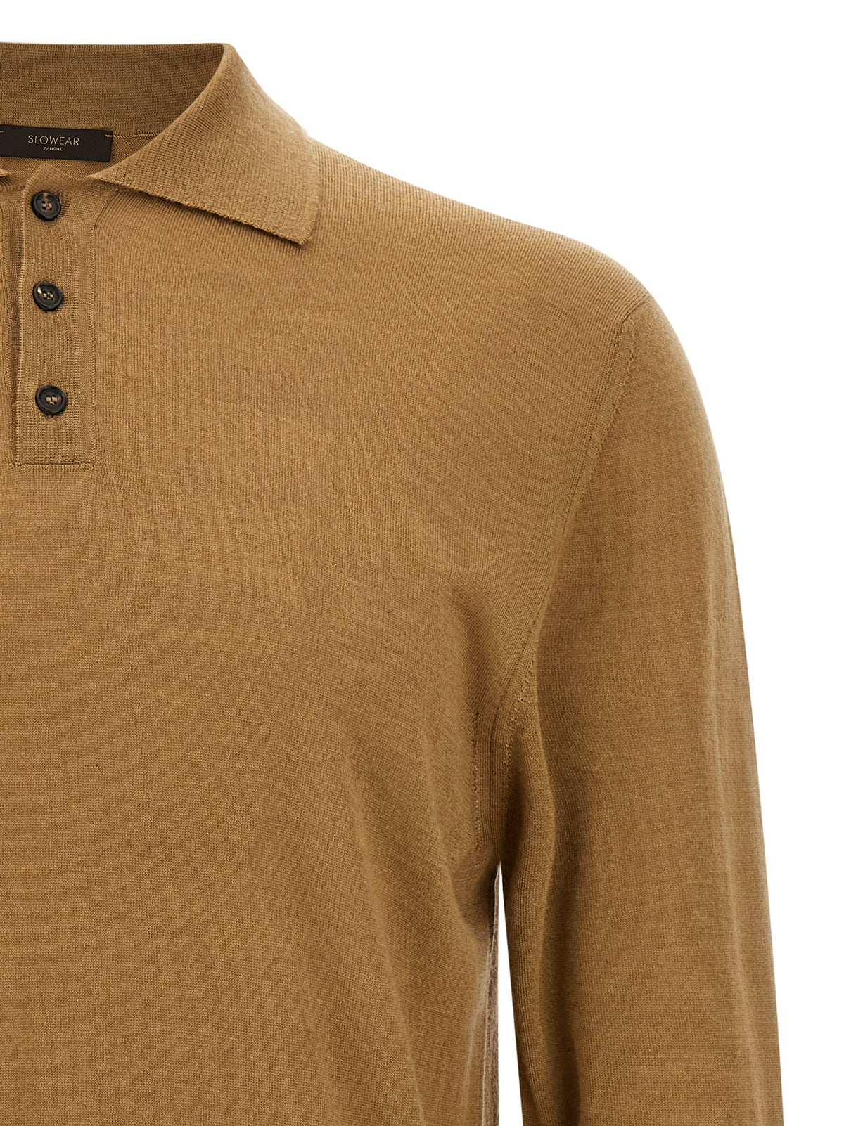 Beige Cashmere Polo Shirt