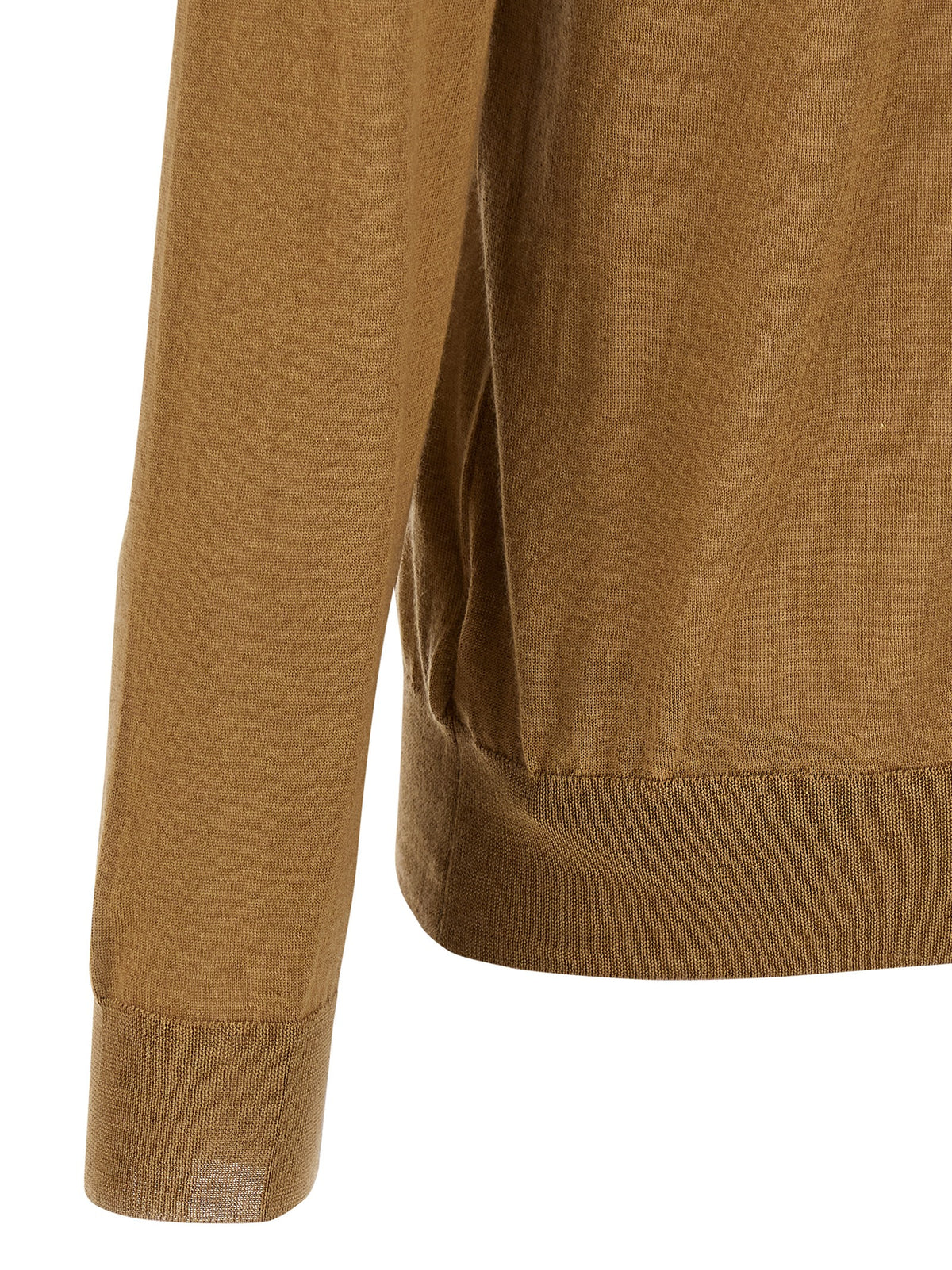 Beige Cashmere Polo Shirt
