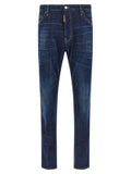 Dsquared2 Blue Cotton Straight-Leg Jeans