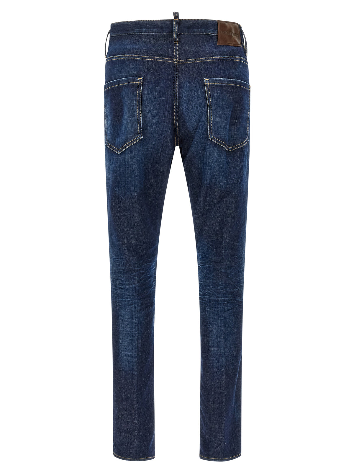 Dsquared2 Blue Cotton Straight-Leg Jeans