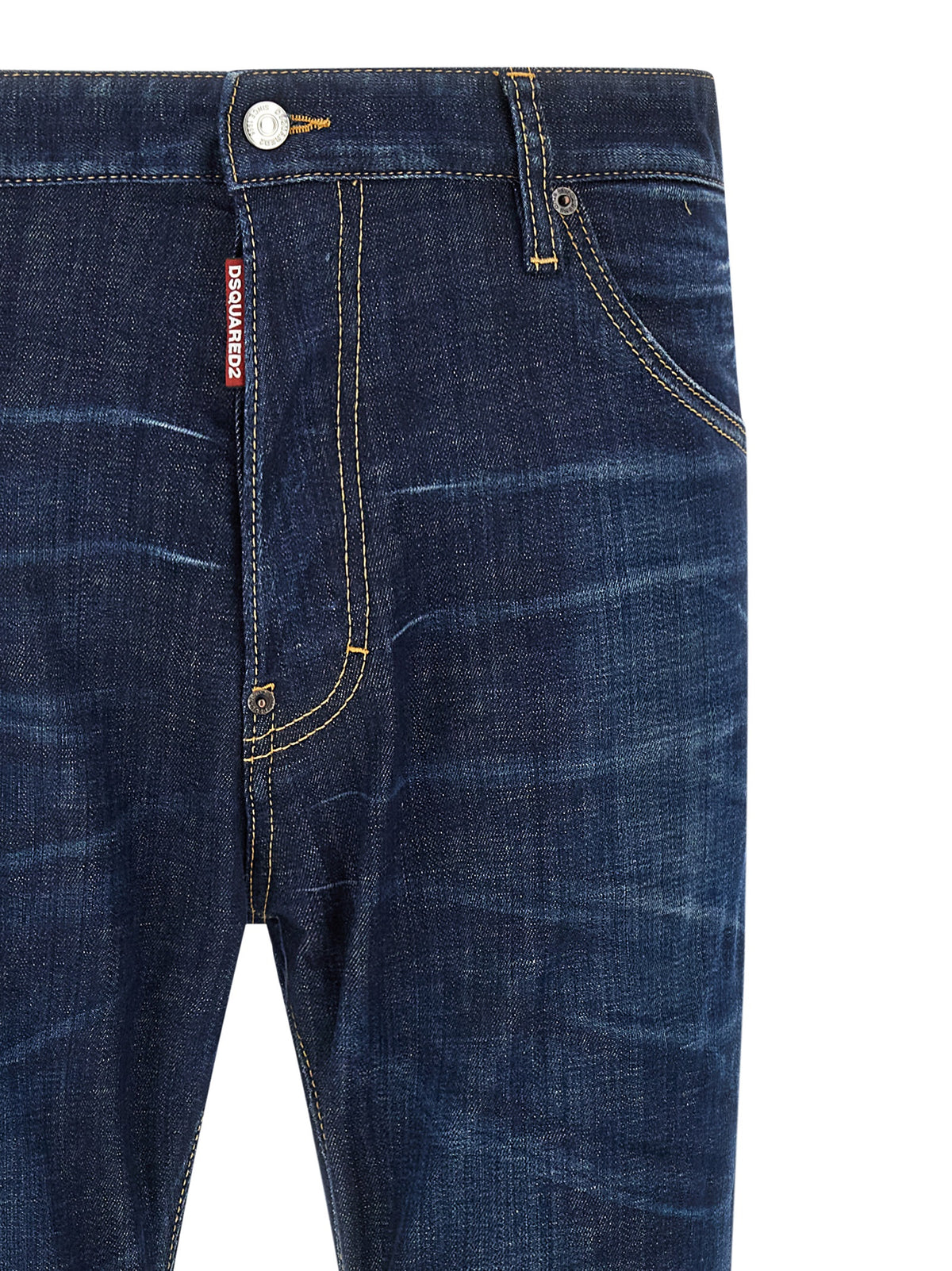 Dsquared2 Blue Cotton Straight-Leg Jeans
