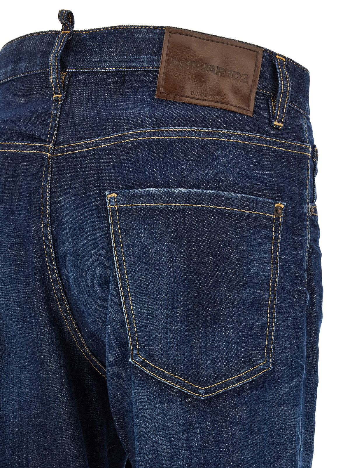 Dsquared2 Blue Cotton Straight-Leg Jeans