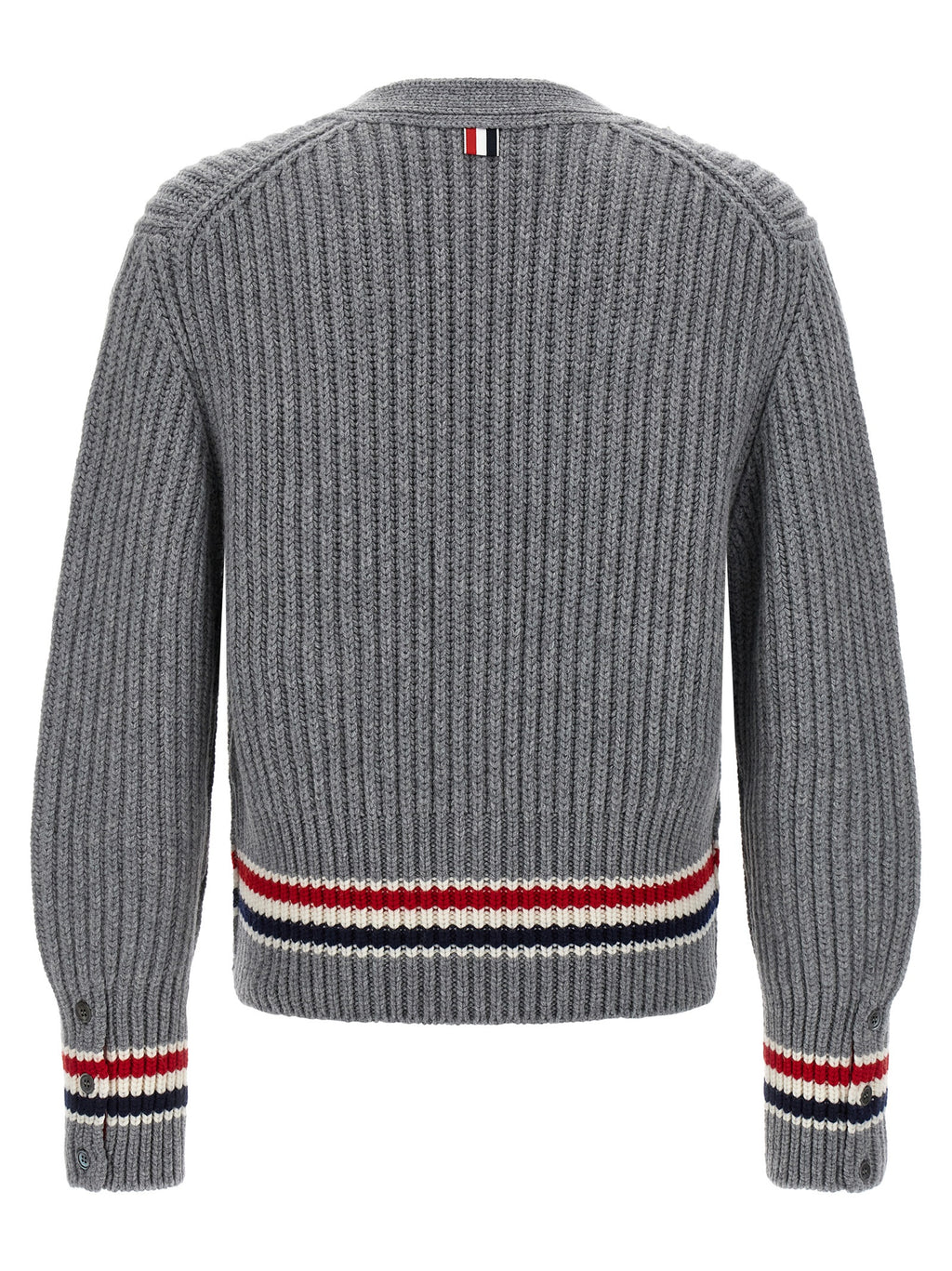 Thom Browne Grey Cashmere Cardigan
