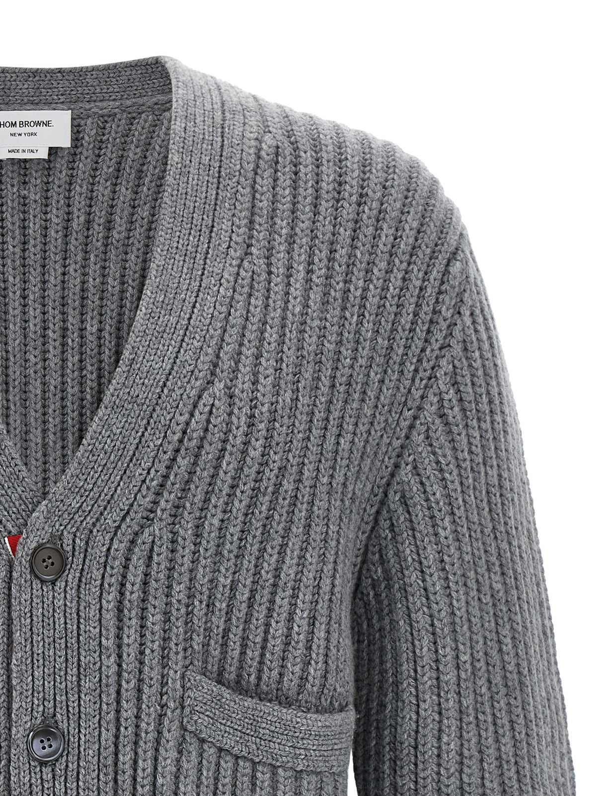 Thom Browne Grey Cashmere Cardigan