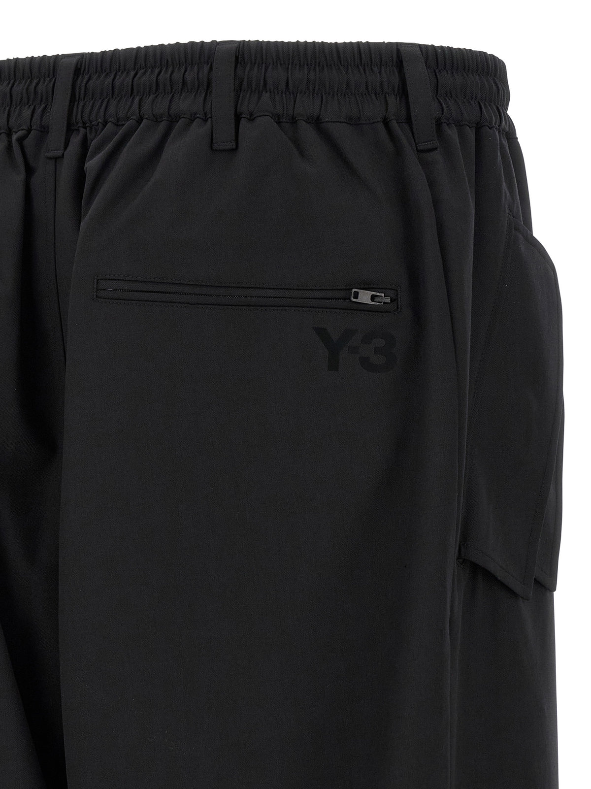 Y-3 Black Polyester Casual Trousers