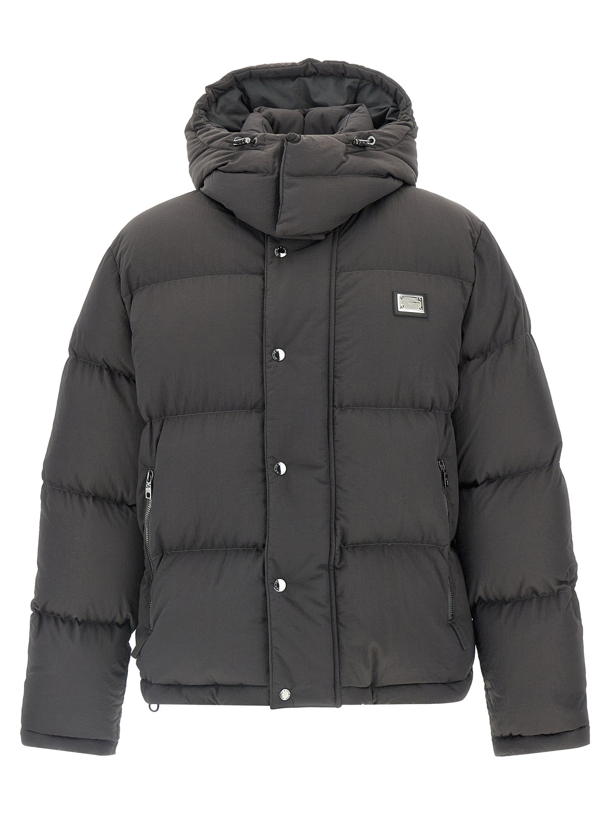 Dolce & Gabbana Grey Polyamide Long Jacket