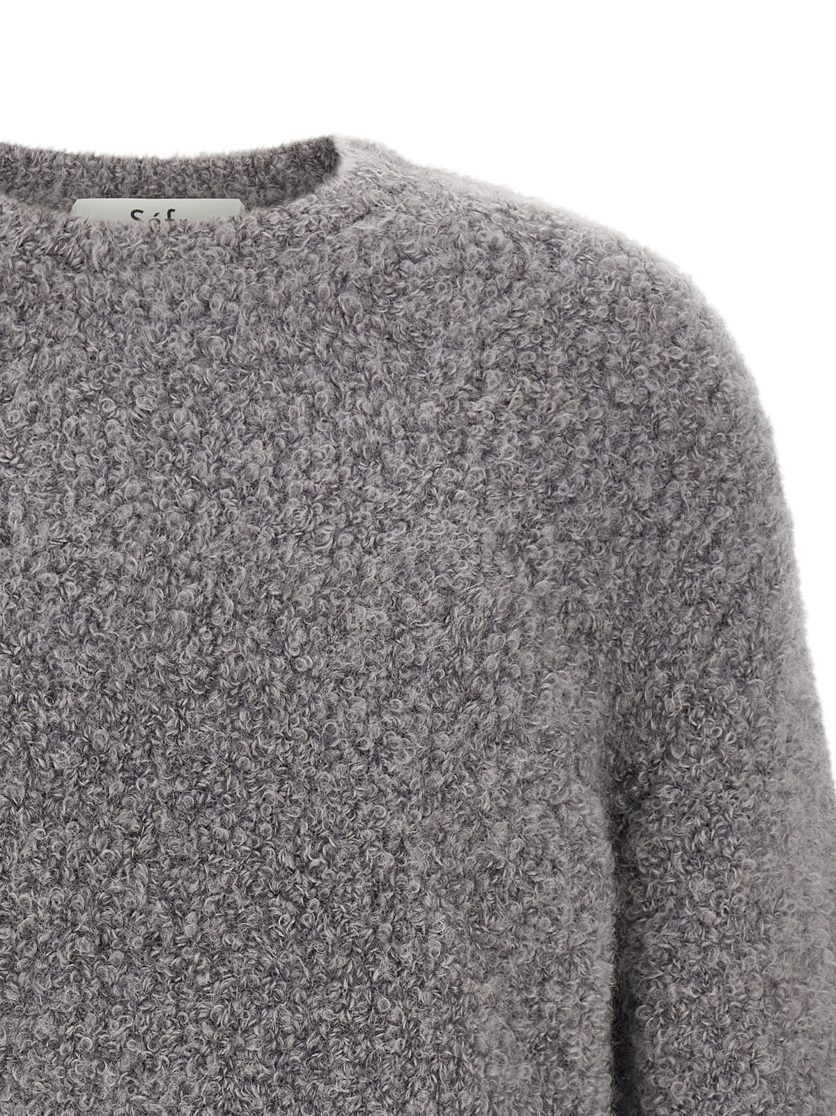 Gray Fabric Cardigan