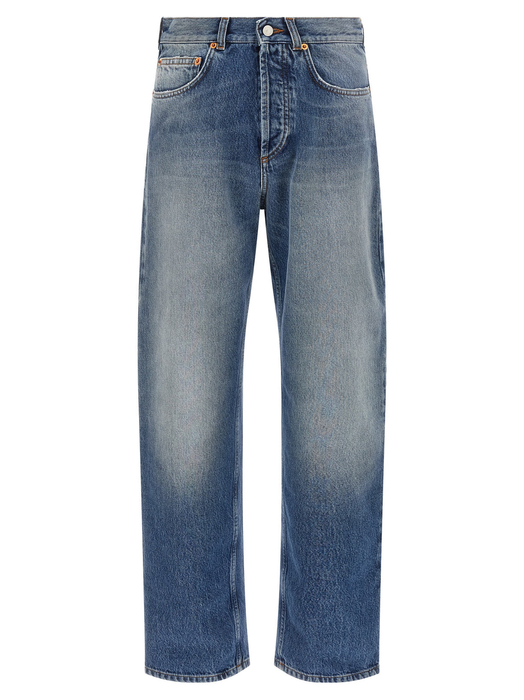 Magliano Blue Cotton Straight-Leg Jeans