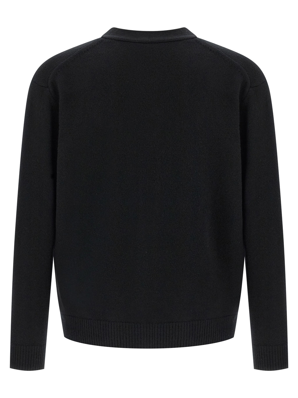 Maison Kitsuné Black Merino Wool Cardigan