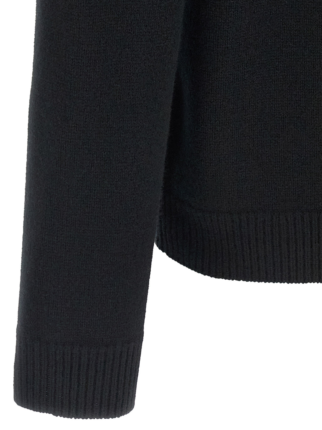 Maison Kitsuné Black Merino Wool Cardigan