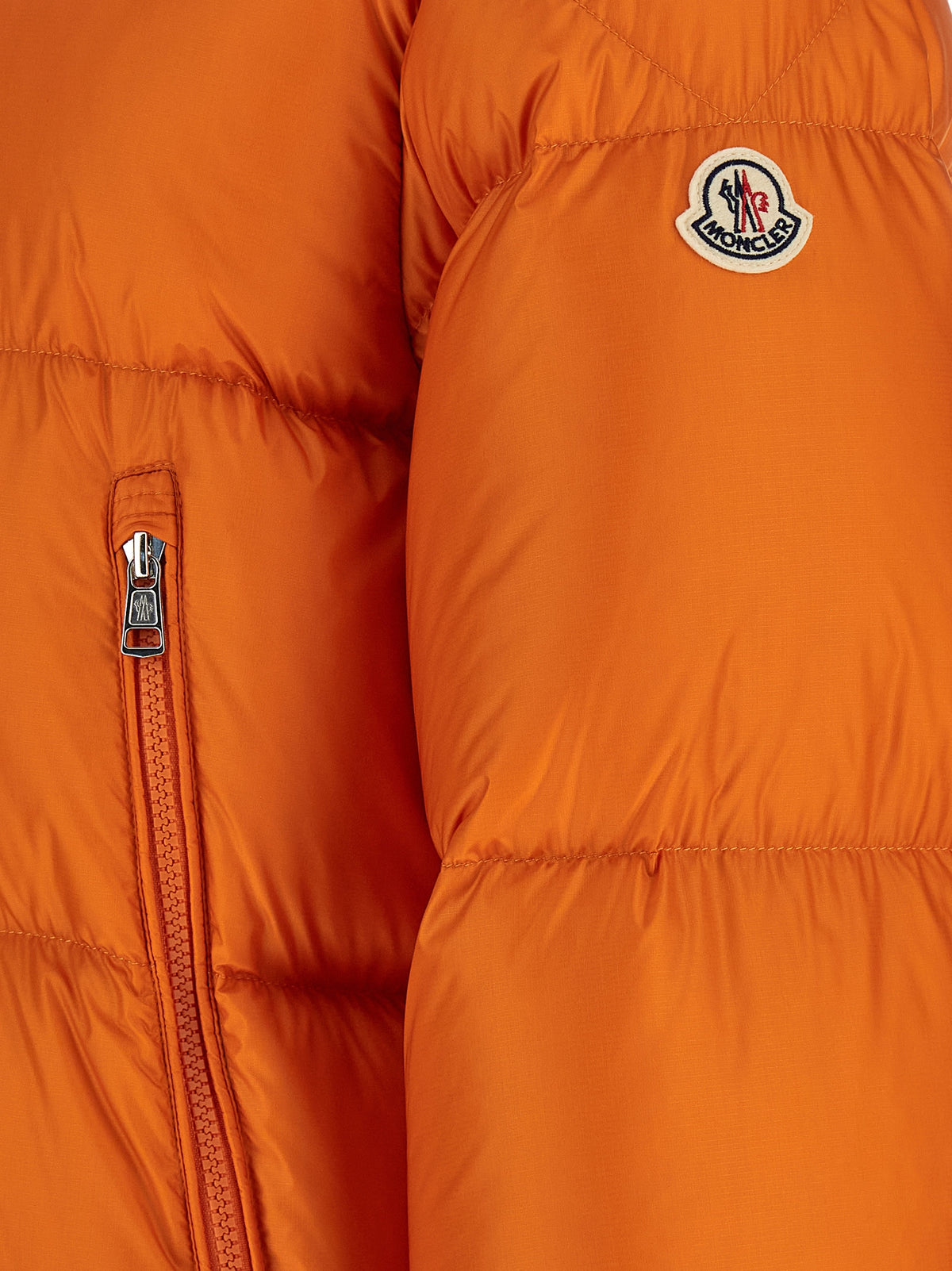 Moncler Orange Polyamide Long Jacket