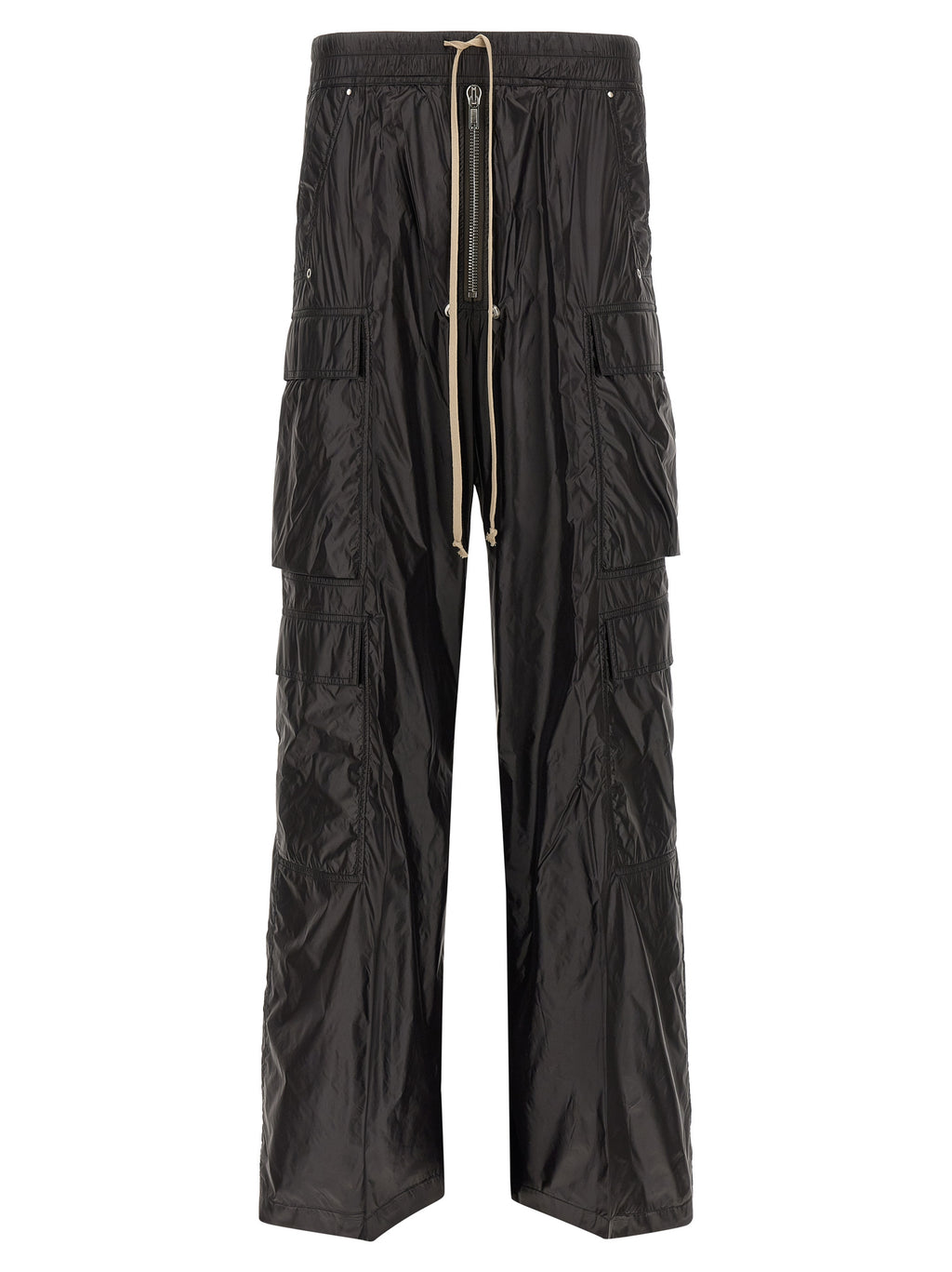Rick Owens Black Nylon Cargo Trousers