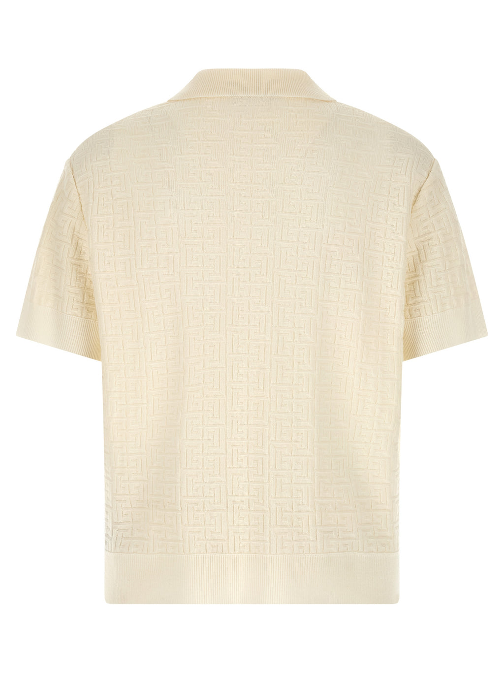 White Wool Polo Shirt