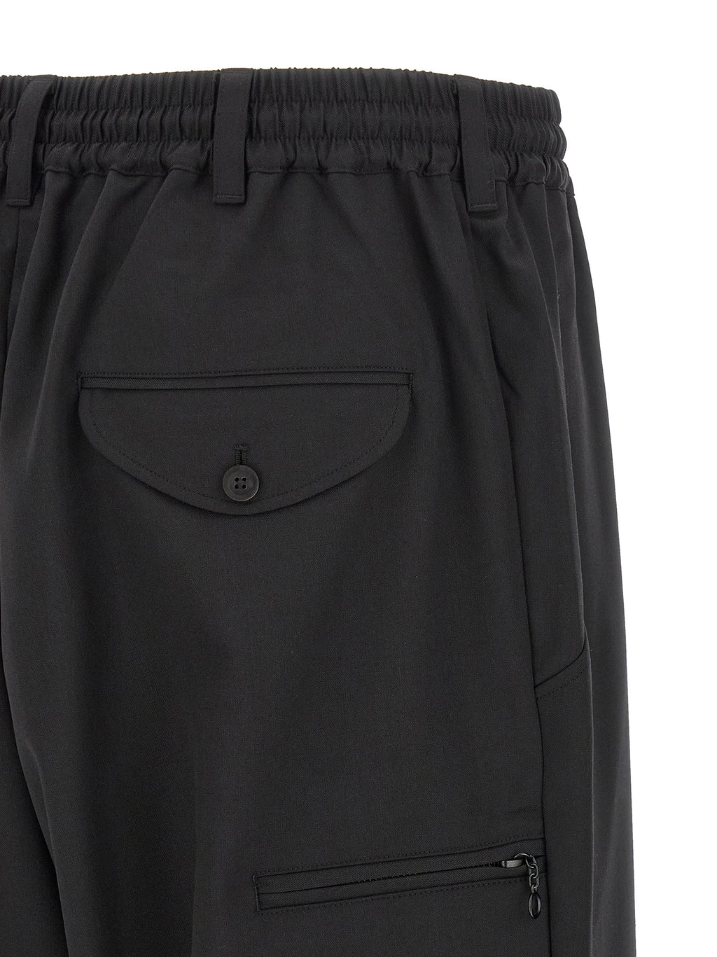 Y-3 Black Polyester Casual Trousers