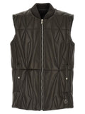 Rick Owens Brown Lamb Leather Sleeveless Jacket