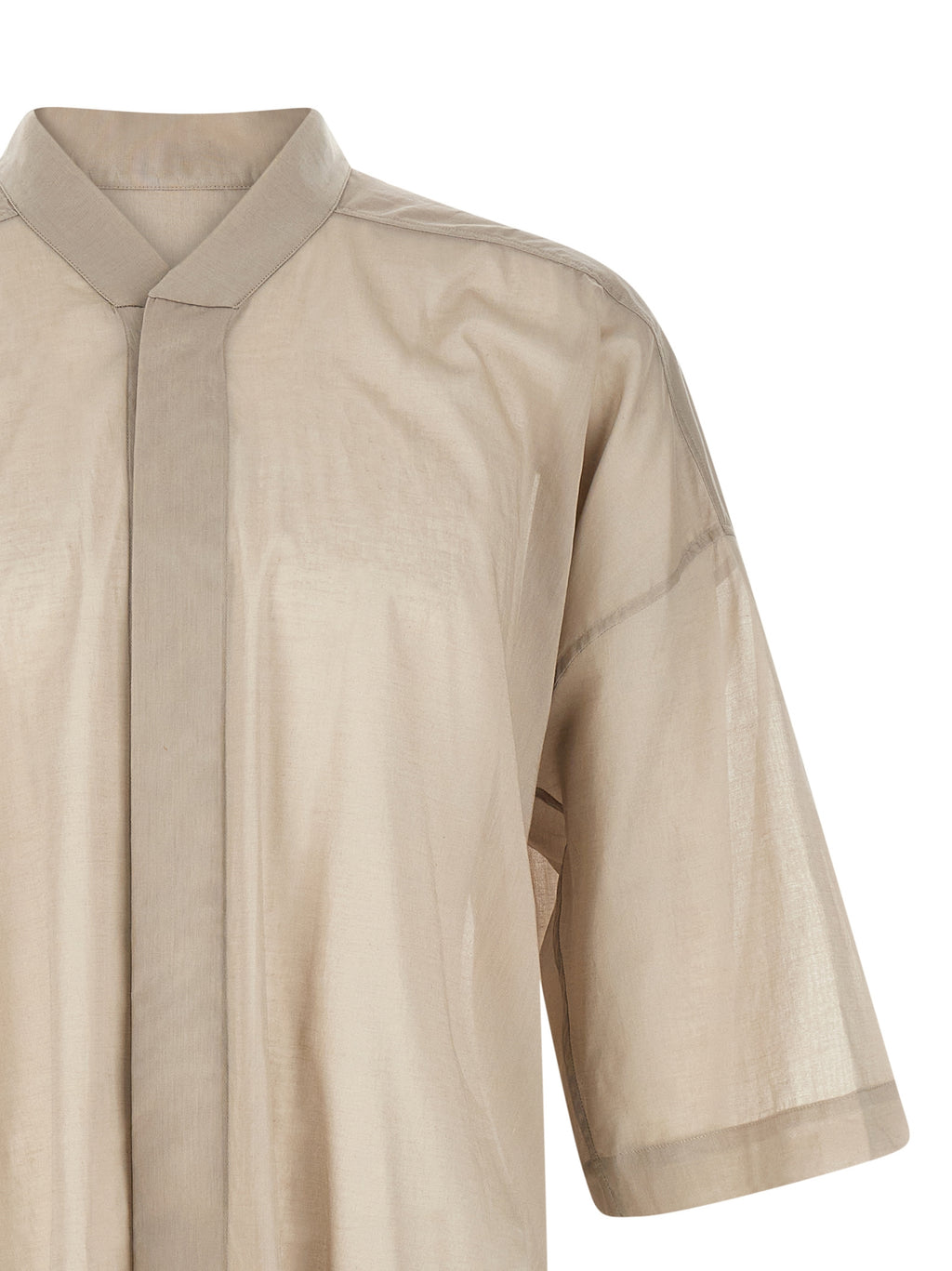 Rick Owens Grey Cotton Shirt