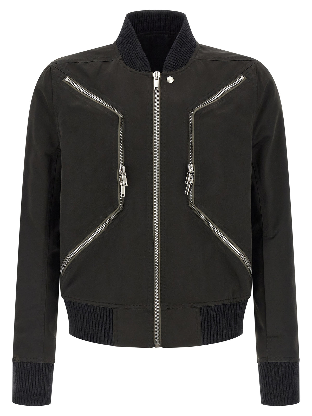 Rick Owens Black Polyester Bomber