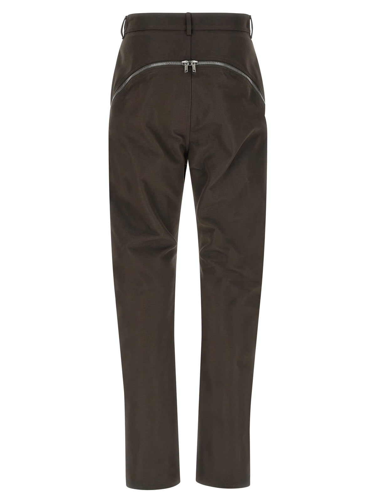 Rick Owens Brown Cotton Casual Trousers