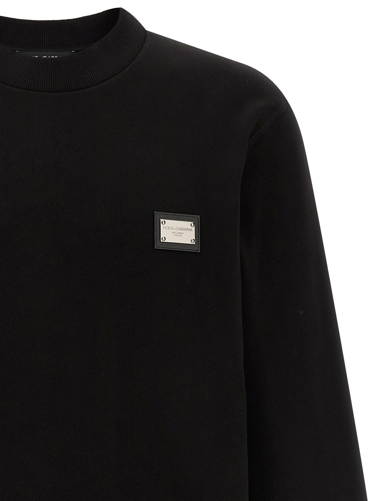 Black Cotton Sweatshirt