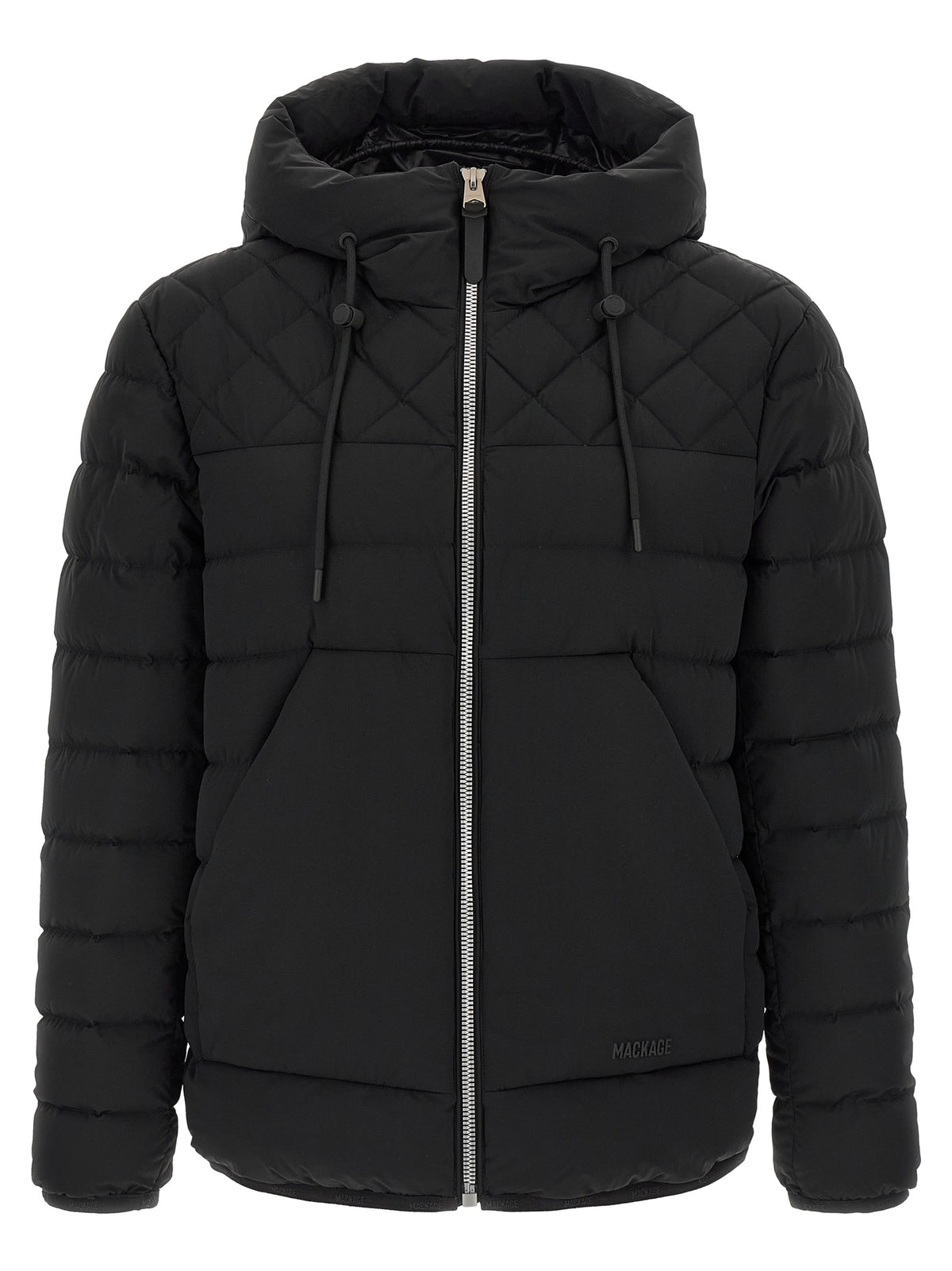 Mackage Black Nylon Long Jacket