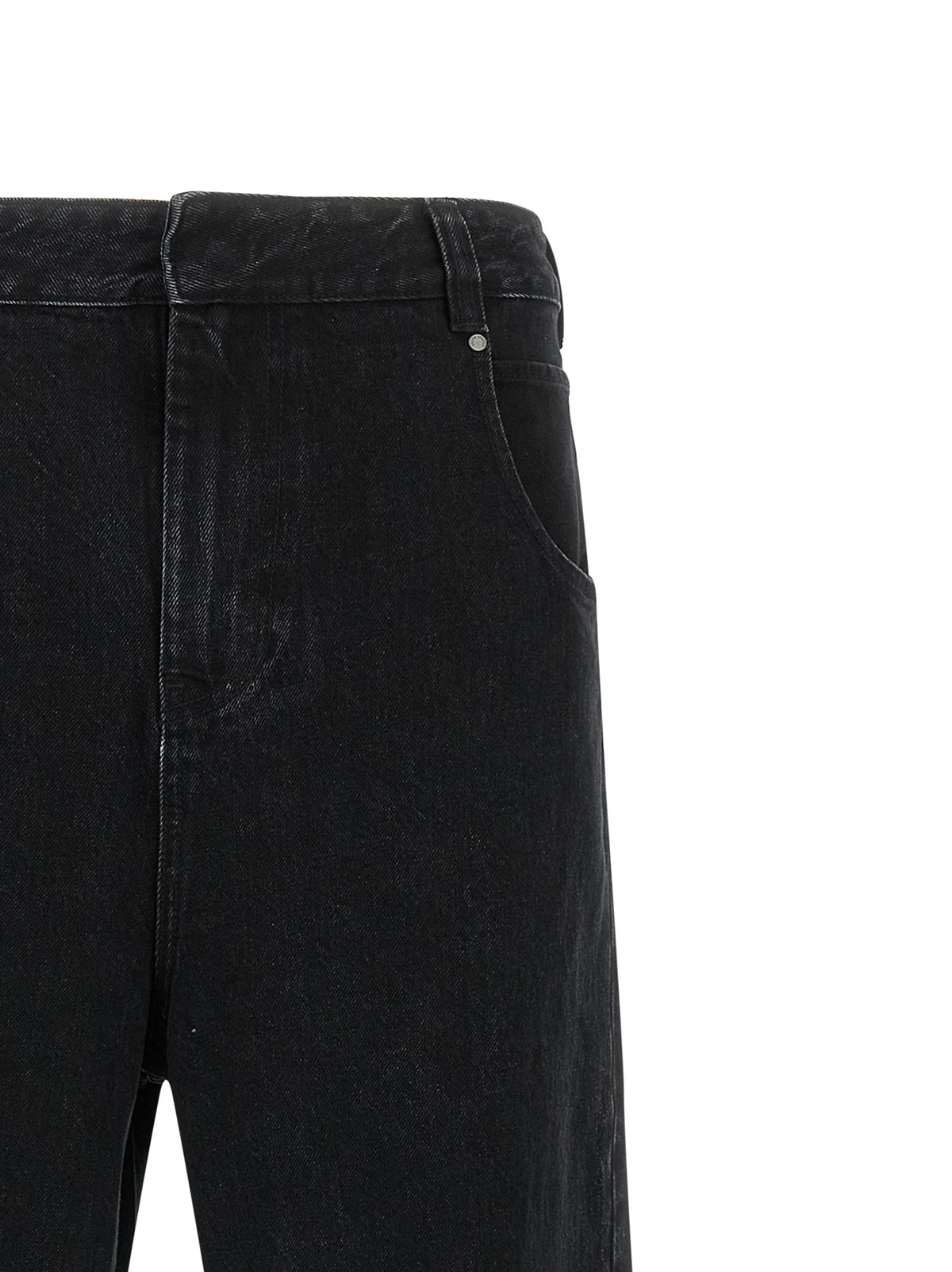 Entire Studios Black Cotton Straight-Leg Jeans