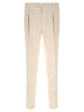 Brunello Cucinelli White Cotton Casual Trousers