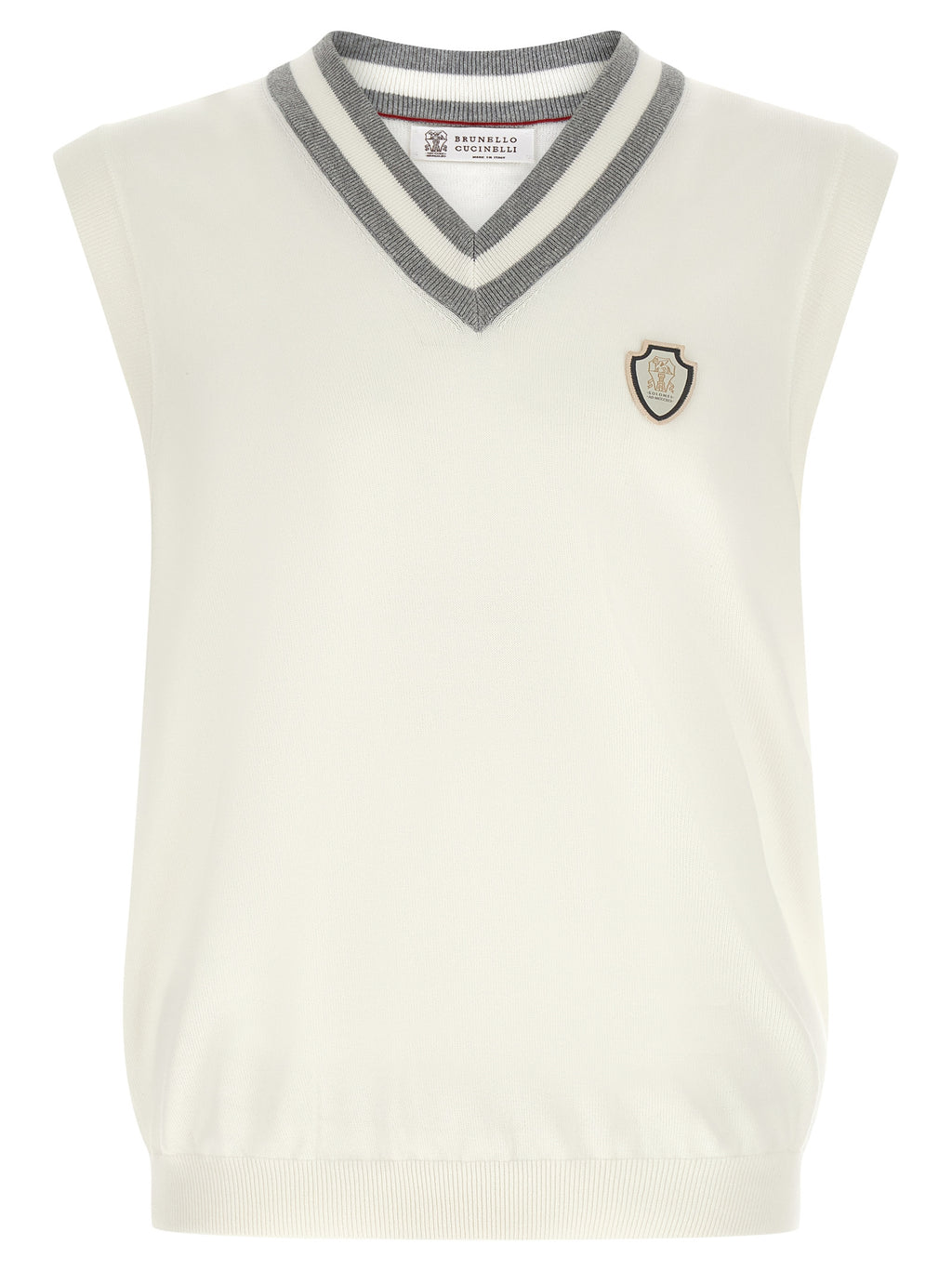 Brunello Cucinelli White Cotton Sweatshirt