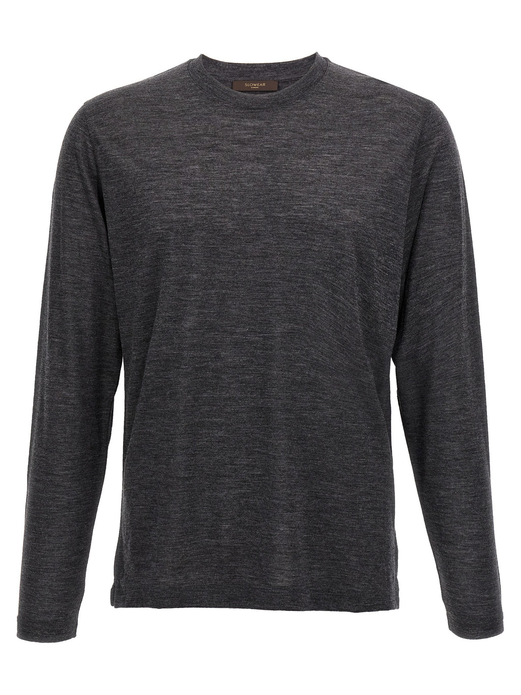 Zanone Grey Virgin Wool Long-Sleeve T-Shirt