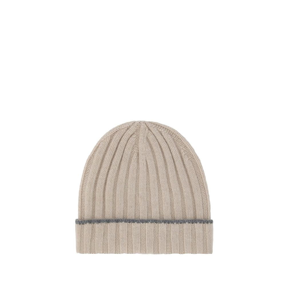 Beige Cashmere Beanie