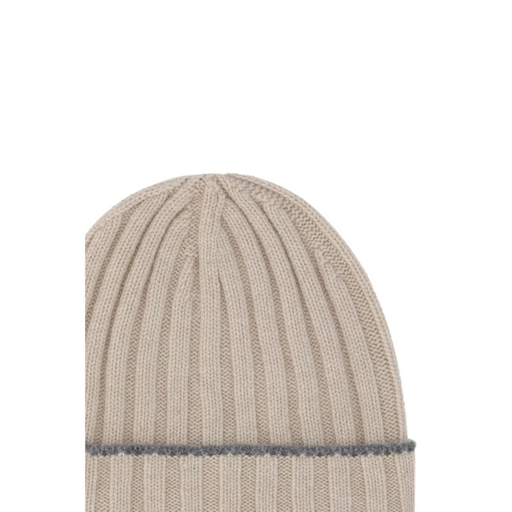 Beige Cashmere Beanie