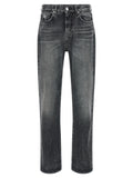 Versace Grey Cotton Straight-Leg Jeans